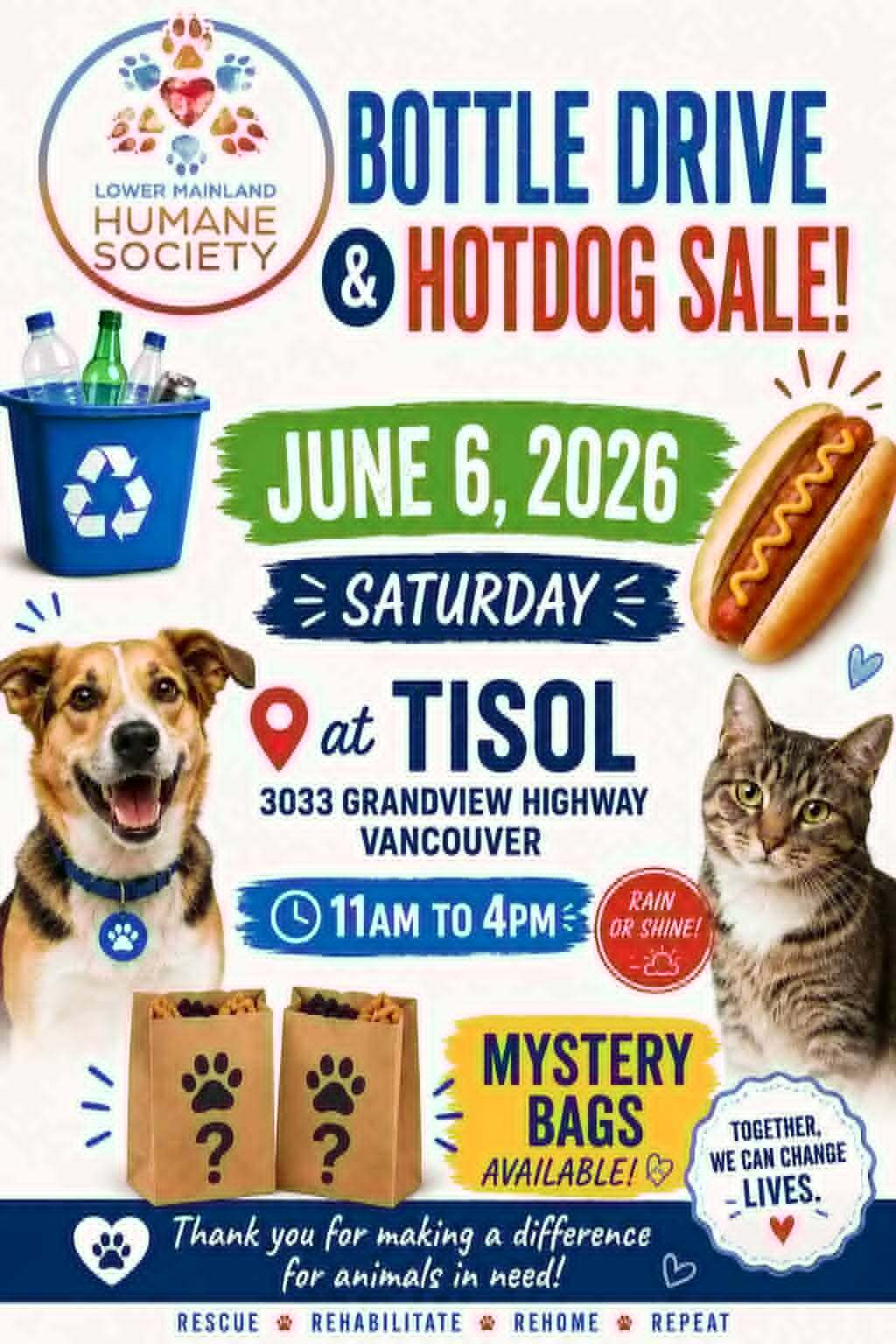 Bottle Drive & Hot Dog Sale